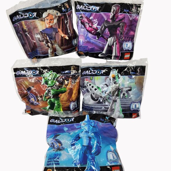 Lego Gladiator Set of 5 2002 McDonalds Happy Meal Toys Sealed with Bonus - Picture 1 of 8